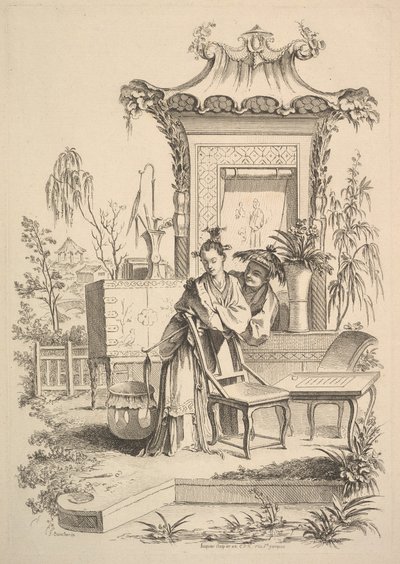 Kínai férfi és nő, kb. 1742. alkotó: Gabriel Huquier