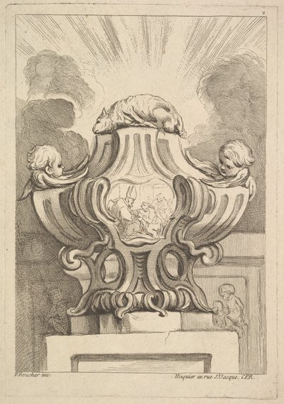 Terv urnához, 1725-72. alkotó: Gabriel Huquier