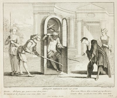 Tányér a Livre de Scènes Comiques-ból alkotó: Gabriel Huquier