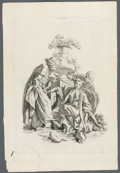 Az érzékek: érintés (Boucher után) alkotó: Gabriel Huquier