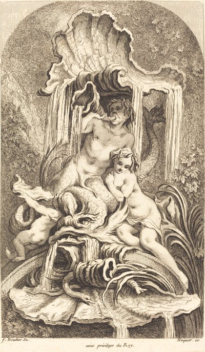 Triton és Nimfa alkotó: Gabriel Huquier after François Boucher