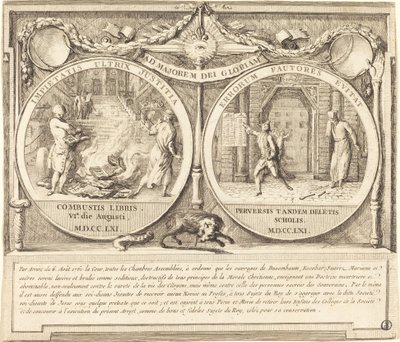 A jezsuiták kiűzése (Expulsion des Jesuites) alkotó: Gabriel Jacques de Saint Aubin