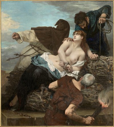 Az inkvizíció jelenete Spanyolországban alkotó: Gabriel Joseph Marie Augustin Ferrier