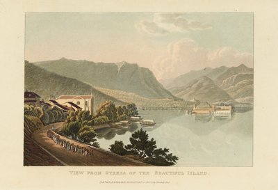 Kilátás Stresa felől a gyönyörű Isola Bella szigetre, a Maggiore-tóra, 1820 előtt. alkotó: Gabriel Ludwig Lory