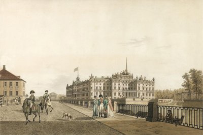 Kilátás a Mihajlovszkij-palotára, 1804 alkotó: Gabriel Ludwig Lory the Elder
