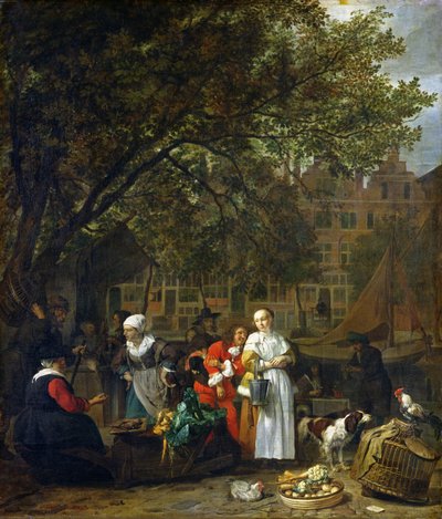 Gyógynövénypiac Amszterdamban alkotó: Gabriel Metsu