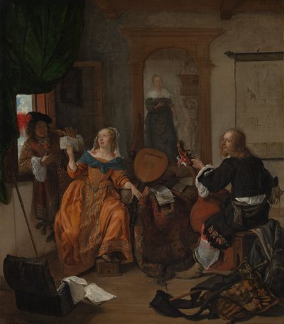 Zenés mulatság, 1659. alkotó: Gabriel Metsu