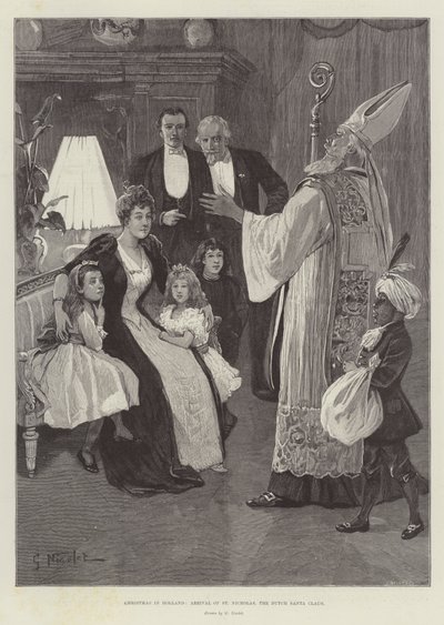 Karácsony Hollandiában, Szent Miklós, a holland Mikulás érkezése alkotó: Gabriel Nicolet