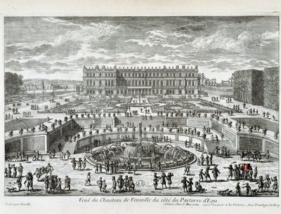 Kilátás a Versailles-i kastélyra a vízágy felől – Perelle mellett, 17. század vége alkotó: Gabriel Perelle