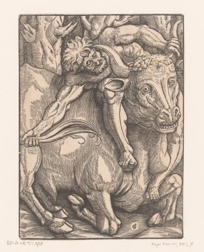 Herkules Achelousszal birkózik Hercules munkái (sorozat címe) alkotó: Gabriel Salmon