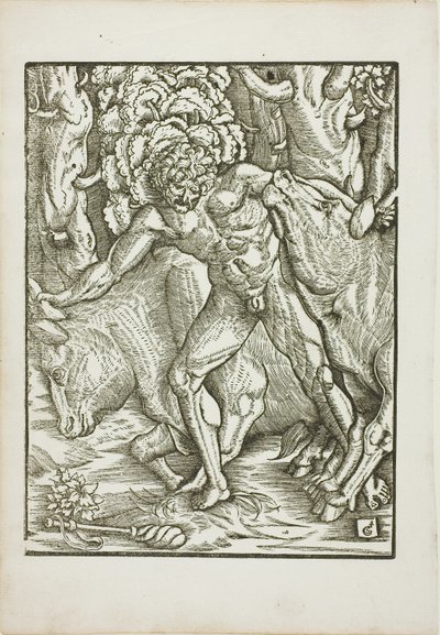 Herkules munkássága: Geryonék ökreinek elfogása Erithiában alkotó: Gabriel Salmon