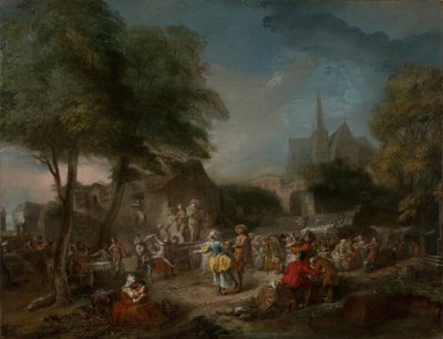 A vidéki tánc, 1760-1762 körül (olaj, vászon) alkotó: Gabriel de Saint-Aubin