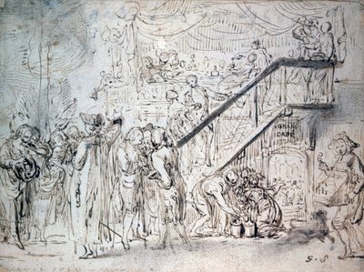A Grand Cafe 1759 alkotó: Gabriel de Saint Aubin