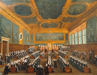 Pregadi Tanácsa, Gabriel Bella (1730-1799), olaj, vászon, 96x149 cm alkotó: Gabriele Bella