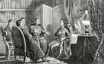 Károly Albert carignanói herceg (1798-1849) támogatását ígéri a liberális összeesküvőknek, március 6. alkotó: Gabriele Castagnola