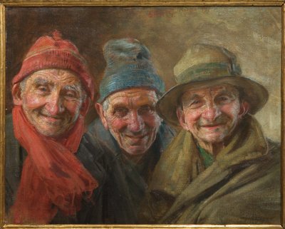 Három barát 1917 (olaj, vászon) alkotó: Gaetano Bellei