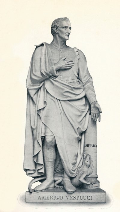 Amerigo Vespucci, 1454-1512, 1912 alkotó: Gaetano Grazzini