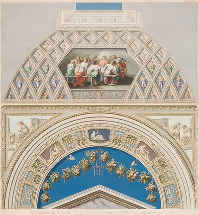 Lunette és boltíves mező Utolsó vacsorával. 1774 alkotó: Gaetano Savorelli