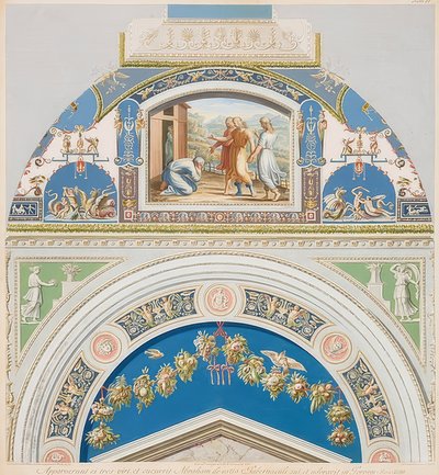 Keret és boltozat Ábrahámmal és a három angyallal. 1774 alkotó: Gaetano Savorelli