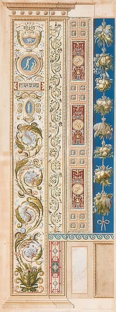 Pilaster Loggia V (dekoráció gyönyörű indákkal) alkotó: Gaetano Savorelli