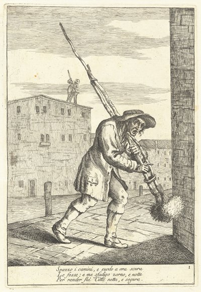 Scoa Camin (kéményseprő) alkotó: Gaetano Zompini