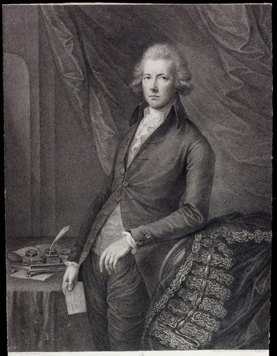 A jobb, ifjabb William Pitt (metszet) alkotó: Gainsborough (after) Dupont