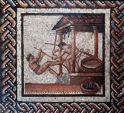 Egy olajprés. (mozaik, 2. vége, 3. század eleje) alkotó: Gallo-Roman