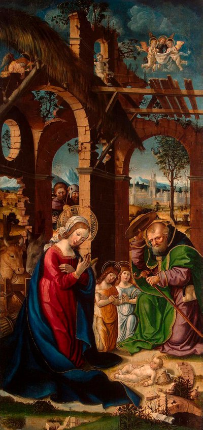Születés”, 15. század vége. alkotó: Gandolfino da Roreto