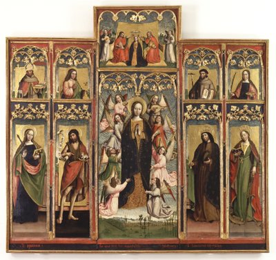 Szűz Mennybemenetele poliptichon, 1493 alkotó: Gandolfino da Roreto