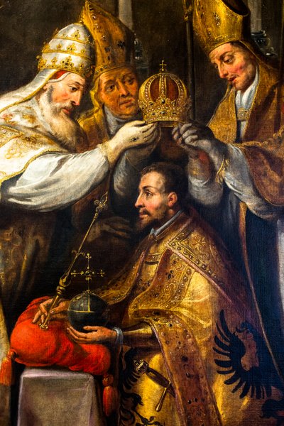 V. Károly császár koronázása Bolognában, részlet alkotó: Gaspar de Crayer