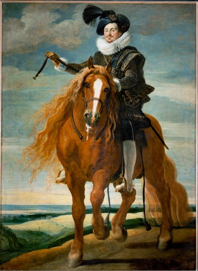 Don Diego Messia Felipe de Guzman, Marques de Leganes lovas portréja ... (festmény, vászon) alkotó: Gaspar De Crayer