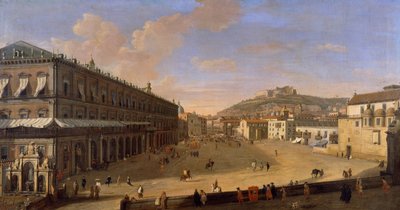 A nápolyi Palota tér, Gaspar van Wittel (1652 vagy 1653-1736) alkotó: Gaspar van Wittel