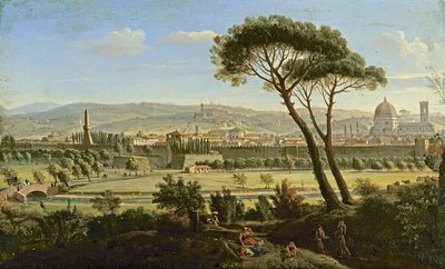 Firenze kilátása a Bolognai útról (olaj, vászon) alkotó: Gaspar van Wittel