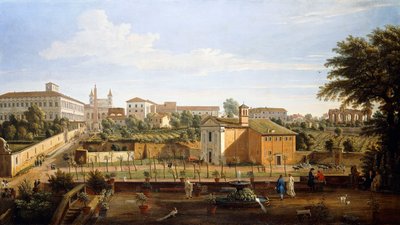 Az SS-templom. Marcellino e Pietro, a Vigna Ciccoliniből, alkotó: Gaspar van Wittel