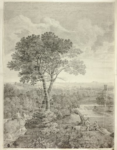 Freskó a római Palazzo Colonnában, Róma alkotó: Gaspard Dughet