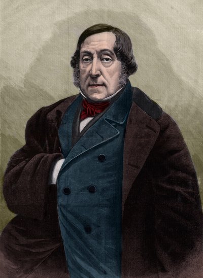 Gioachino (Gioacchino) Rossini (1792-1868) olasz zeneszerző portréja Nadar fotózása után. alkotó: Gaspard Felix Tournachon Nadar