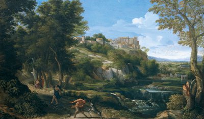 Gaspard Dughet (1615-1675) táncoló faunja és nimfája 1667–1668. alkotó: Gaspard Poussin Dughet