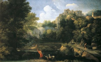 Folyói táj bemutató pásztor alkotó: Gaspard Poussin Dughet