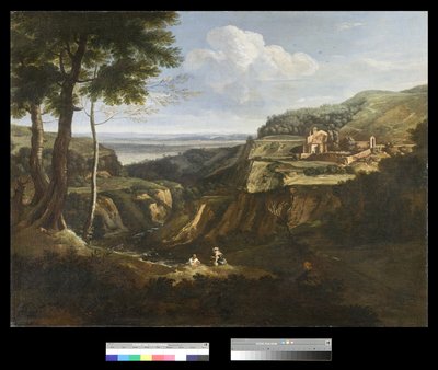 Kilátás a Camaldoli kolostorra Frascati közelében, 1670-75 alkotó: Gaspard Poussin Dughet