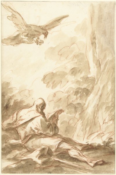 Illést a hollók táplálják alkotó: Gasparo Diziani (attributed to)