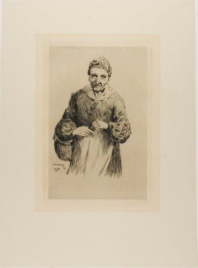 öregasszony kosárral alkotó: Gaston La Touche