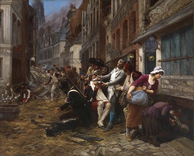 Lille ostromának epizódja, 1792, 1891. alkotó: Gaston Theodore Melingue