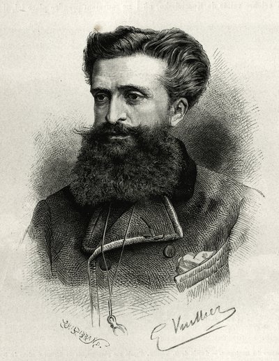 Dr. Gustave Lebon (1841-1931) portréja. G. Vuillier metszete a La Syria d