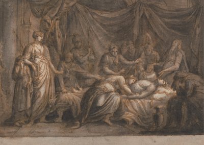 Andromache gyászolja Hector halálát alkotó: Gavin Hamilton