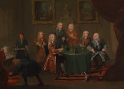 A Clarke testvérek bort szedő urakkal, 1730 és 1735 között. alkotó: Gawen Hamilton
