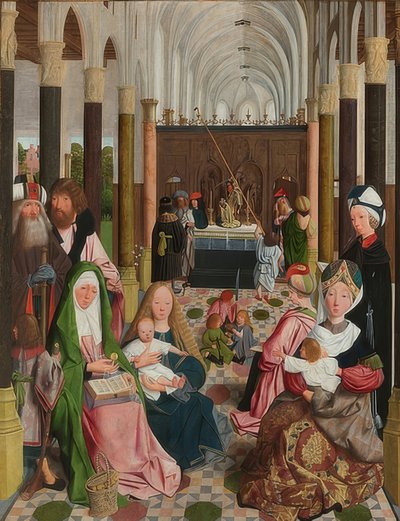 A szent rokonság. 1495 körül alkotó: Geertgen Tot sint Jans