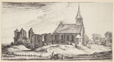 Kilátás a kastély templomára alkotó: Geertruyt Roghman