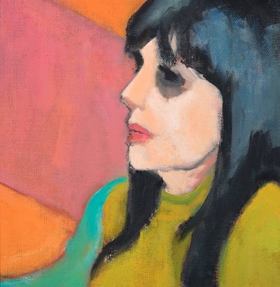 Black Hair, Lime Jumper, 2017 (olaj, vászon) alkotó: Genevieve French