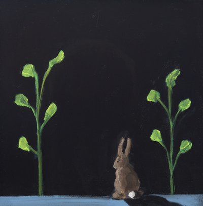 Éjszakai nyúl, 2019 (olaj, vászon) alkotó: Genevieve French