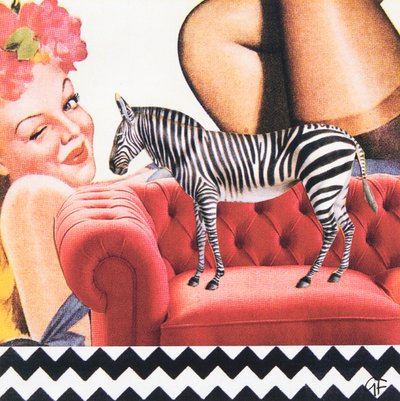 ZigZagZebra (kollázs) alkotó: Genevieve French